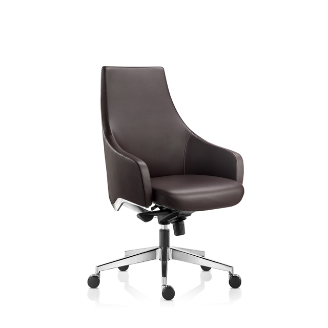 White Comfortable Microfiber Executive Office Chair