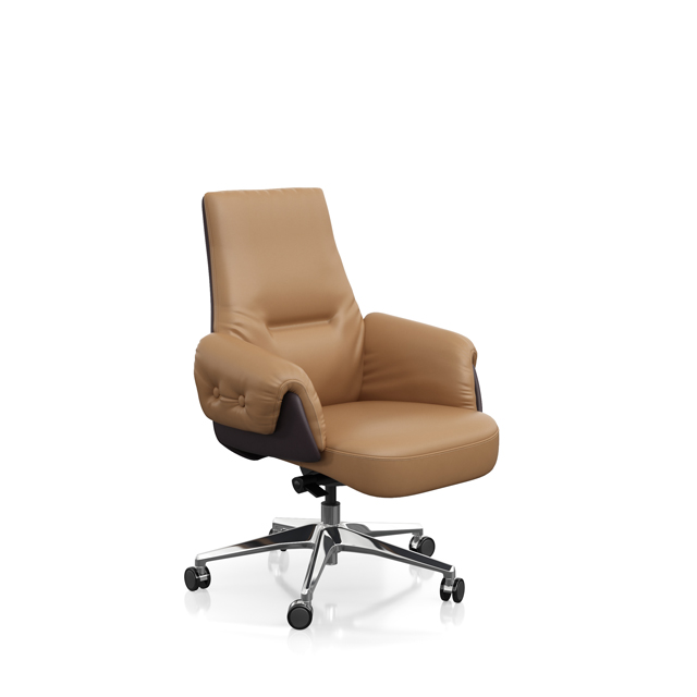 Brown Modern Mid Back Executive Office Chair